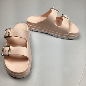 J. Slides Pink Platform Slide Mules Sandals